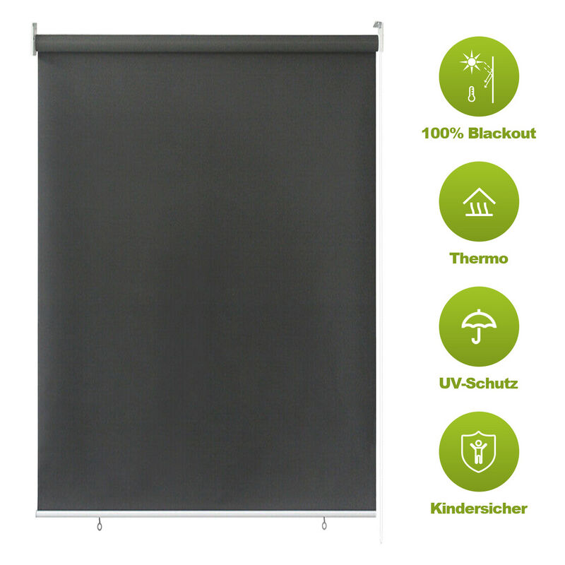 Store vertical store vertical résistant aux uv protection contre le vent et brise-vue anthracite 100 x 140 cm - Hengda