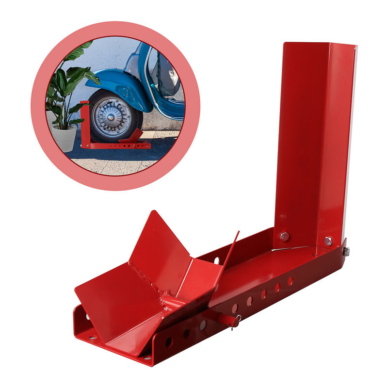 Support béquille de moto arrière lève moto arrière sur roulettes Moto Roue avant bascule Chock Support de montage Rouge arrière moto