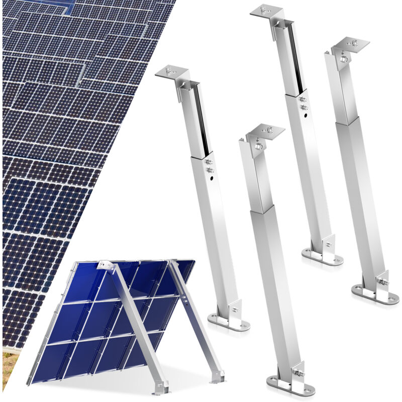 Hengda - Support de panneau solaire. 2 paires de supports de module solaire Supports de montage inclinables pour panneau solaire