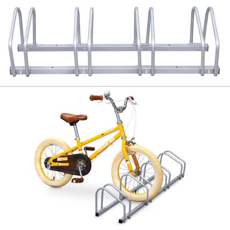 Hengda - einfeben Râtelier pour 2/3/4/5/6 vélos Vélos Range Vélo au Sol ou Mural Porte-vélos en Métal Antirouille(4 vélos)