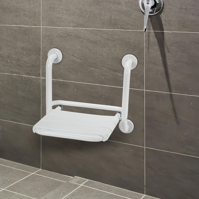 Tabouret de douche rabattable Sièges Fixation murale 304 Inox abs 35x32.5cm Tabouret de bain Siège de douche mural - Hengda