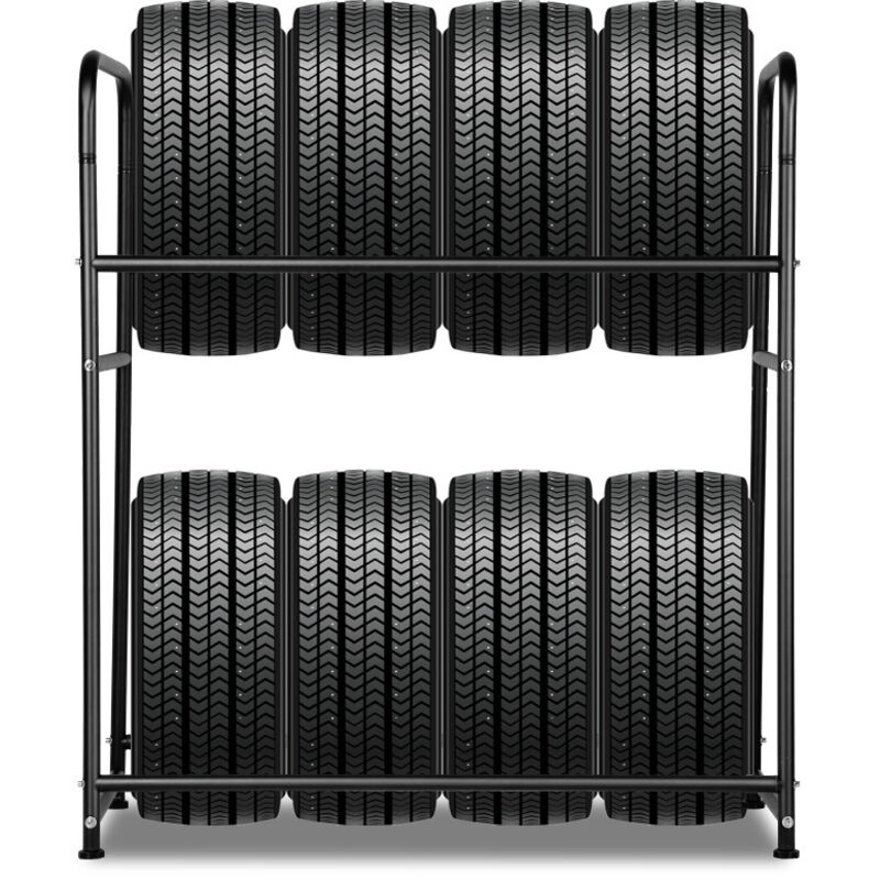 Swanew Étagère à pneus 8 pneus Support de Pneu Capacité de Charge 180 kg avec Housse de Protection Swanew Étagère à pneus 8 pneus Support de Pneu Capacité de Charge 180 kg avec Housse de Protection