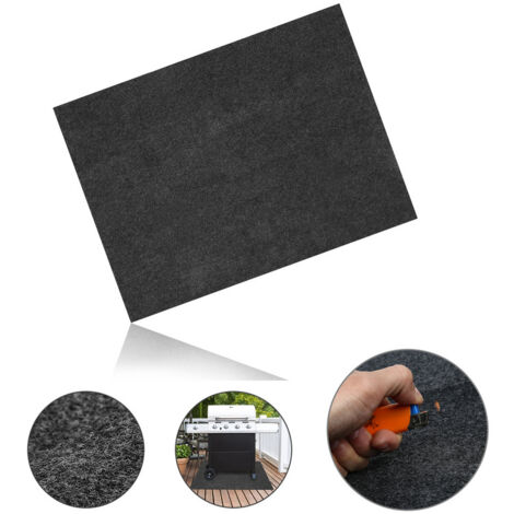 Hengda Tapis de barbecue Tapis de protection tapis de gril tapis ignifuge sous-couche étanche résistant à l'huile 90x120CM