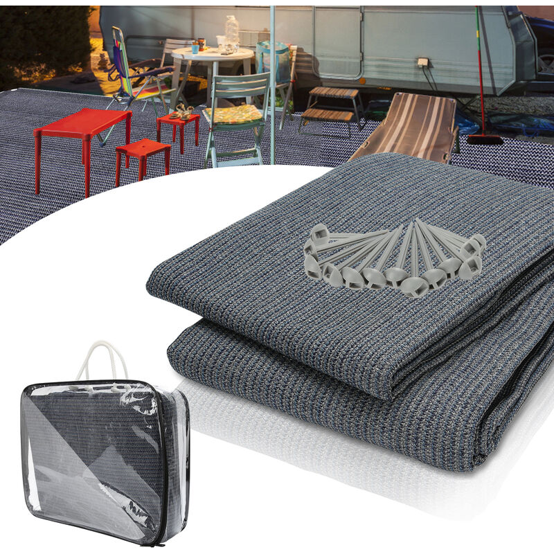 Hengda - Tapis de tente Auvent tapis étanche camping tapis tente sol extérieur tente bâche pique-nique couverture caravane 400x400CM