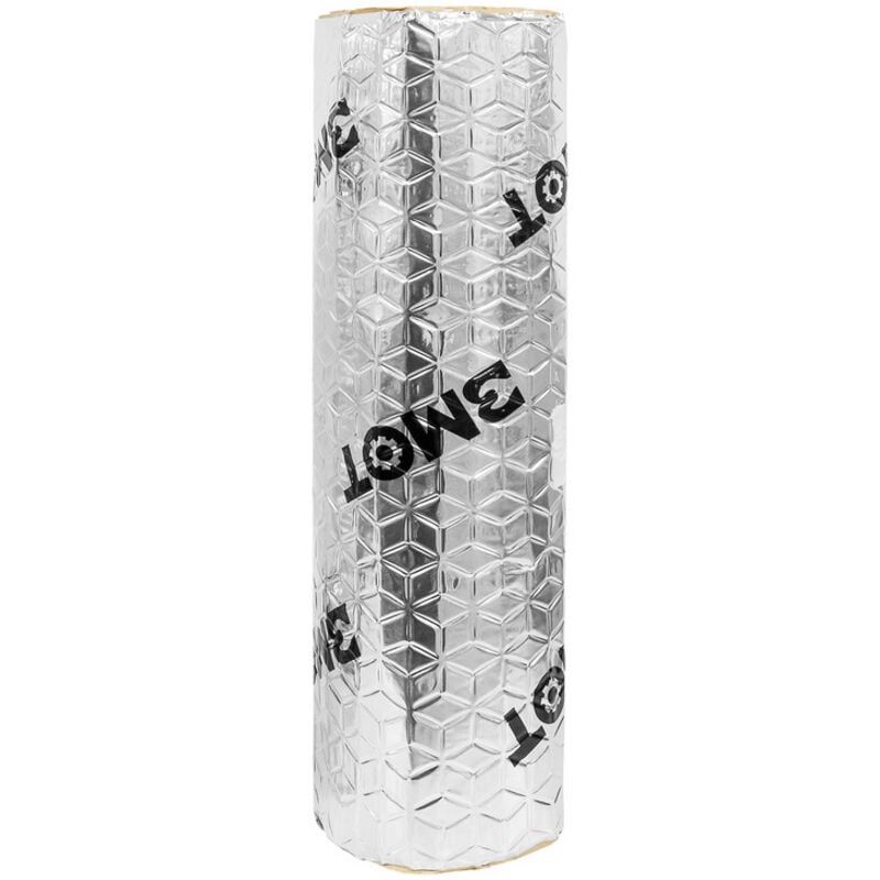 Einfeben Tapis d'isolation voiture Tapis Isolant pour Portiere de Voiture Isolation de voiture Isolation sonore Auto-adhésif 50 x 400 cm