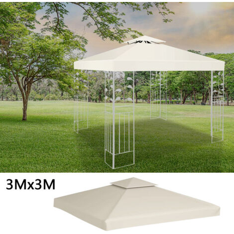 Hengda Tetto di ricambio impermeabile per pergola 3x3M tetto telone di sostituzione tetto padiglione