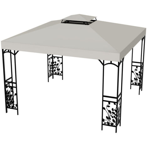 Hengda Tetto di ricambio Telo di ricambio Copertura della tenda di accoglienza Tetto di ricambio pergola in tessuto 3x3M Beige