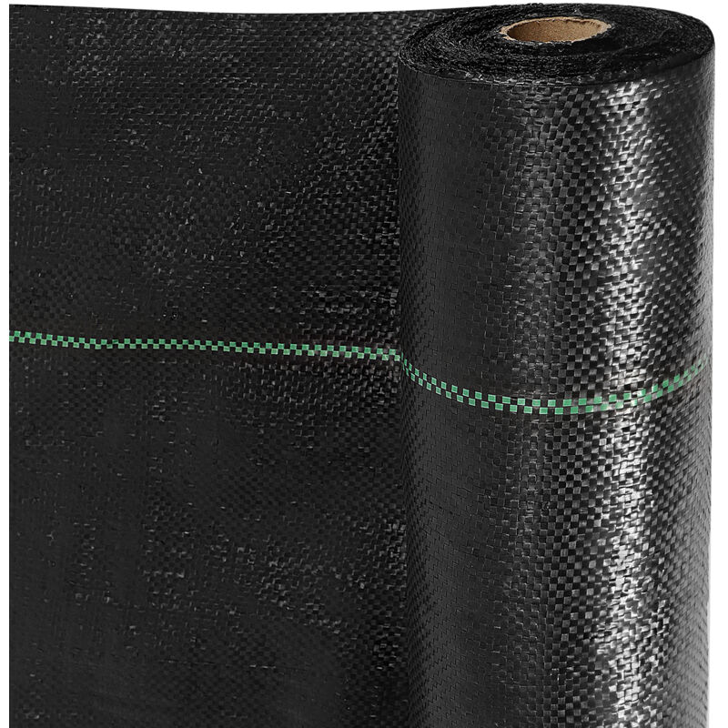 Toiles de Paillage 200x2500cm, tissu anti-mauvaises herbes 100g/m2, 50 m², non-tissé toiles - Hengda