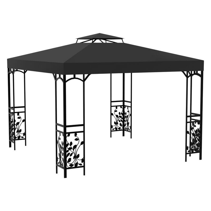 Toit de remplacement Toit de tente de réception toile de rechange pergola Recouvrement de remplacement d'auvent 3x3M anthracite - Hengda