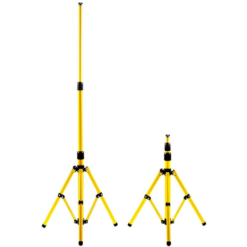 Hengda - Jaune Trépied pour projecteur led. Projecteur de chantier à led trépied ajustable