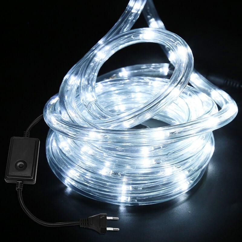 Image of Hengda Tube Lumineux Extérieur LED Guirlande Lumineuse Décoration avec 720 Lampes et Adapteur d’alimentation Blanc froid 30M