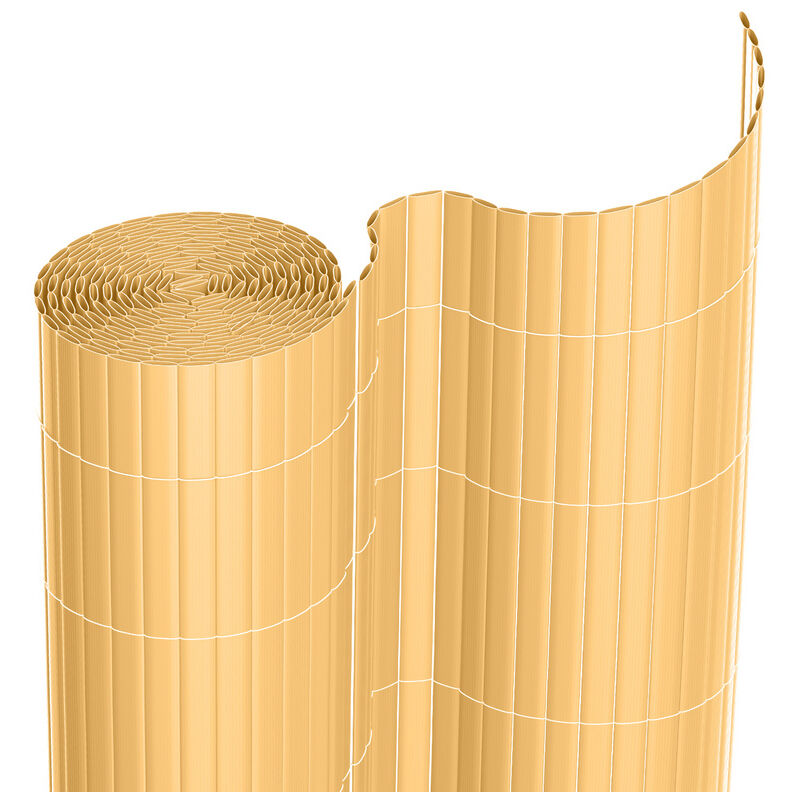 Hengda - Tubiaz Canisse pvc Brise Vue, Paravent de Jardin, Piscines, Balcon Terrasse, Palissade en pvc Résistant aux uv, Intempéries, Beige 180 x 700