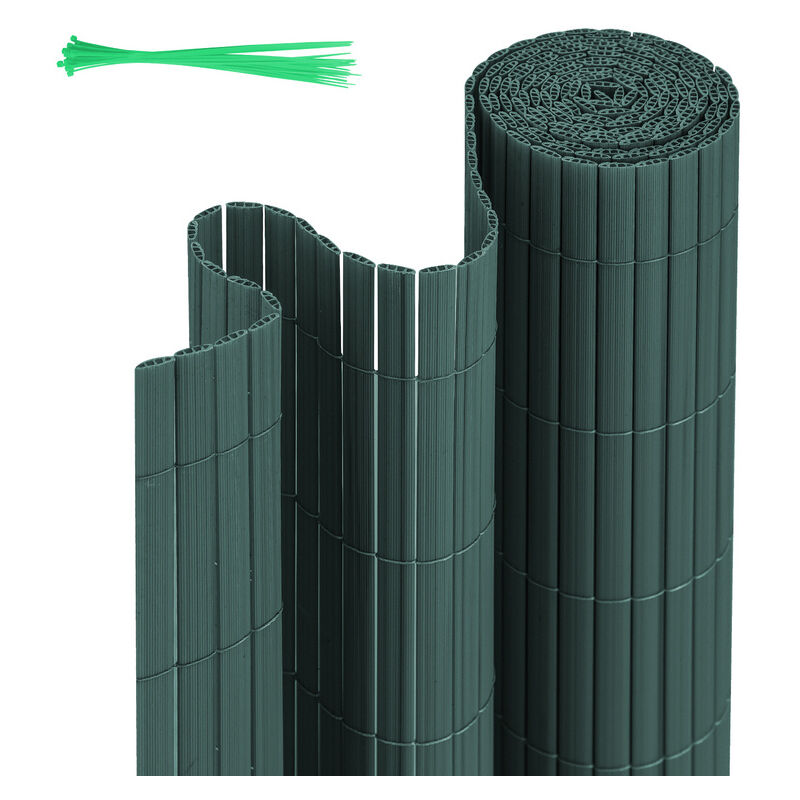 Hengda - Tubiaz Canisse pvc Brise Vue, Paravent de Jardin, Piscines, Balcon Terrasse, Palissade en pvc Résistant aux uv, Intempéries, Vert 90 x 400 cm