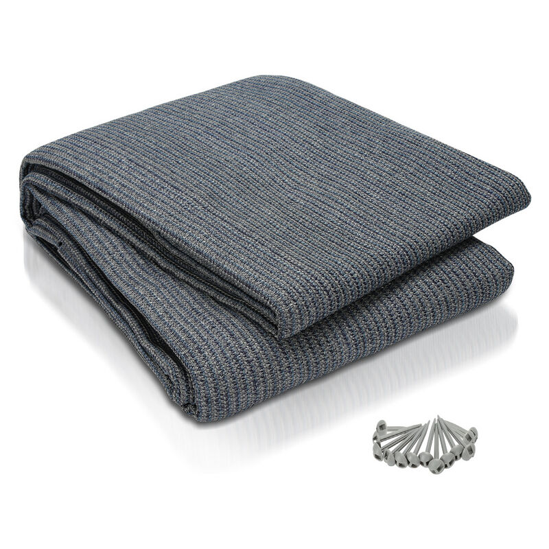 Hengda - Tubiaz Tapis d'extérieur Tapis de Tente Tapis de Voyage de Camping Tapis de Auvent Caravane 250X300cm Bleu-gris