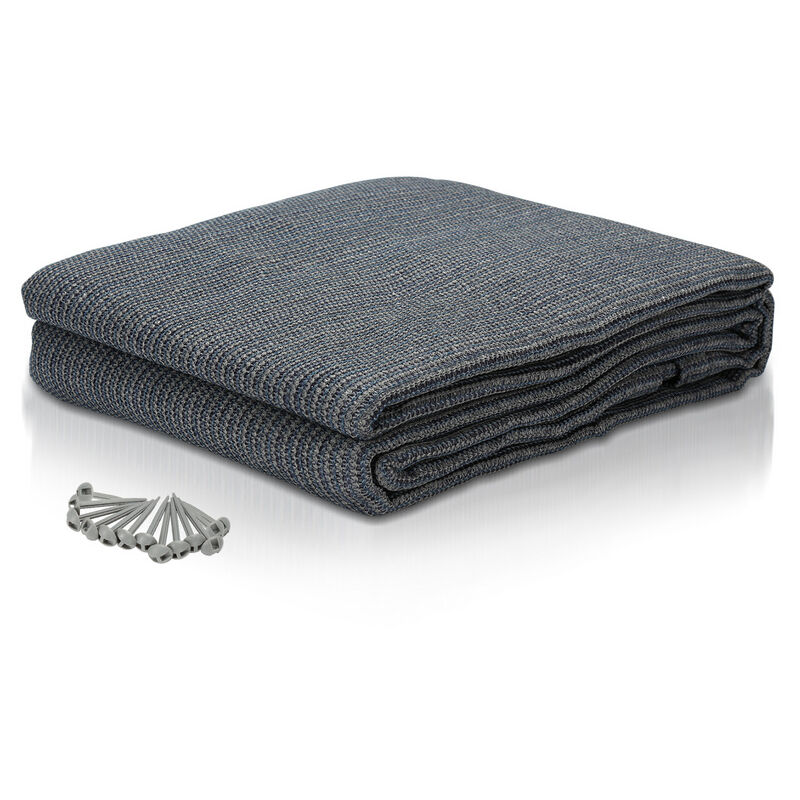 Hengda - Tubiaz Tapis d'extérieur Tapis de Tente Tapis de Voyage de Camping Tapis de Auvent Caravane 200X200cm Bleu-gris