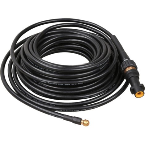 Hengda Tuyau pour nettoyeur haute pression Tuyau déboucheur flexible noir Nettoyage de canalisations