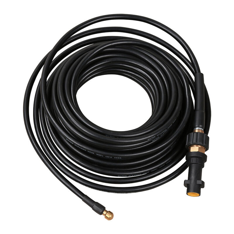 Hengda - Tuyau pour nettoyeur haute pression 20m Tuyau déboucheur flexible noir Nettoyage de canalisations