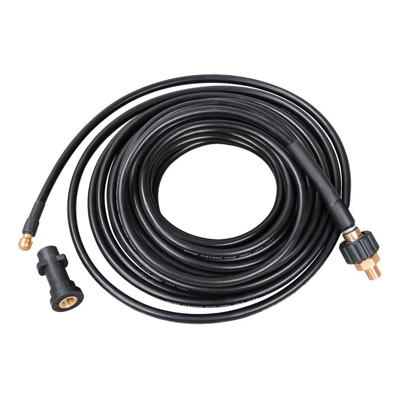 Hengda - Tuyau pour nettoyeur haute pression 10m Tuyau déboucheur flexible noir Nettoyage de canalisations
