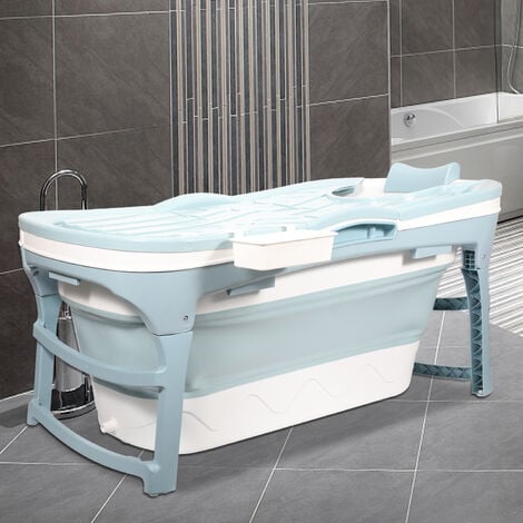 Vasca da bagno pieghevole portatile per adulti, grande vasca da bagno  familiare per spa, mantenendo in modo efficiente vasca da bagno a  temperatura calda e fredda 120x55x50cm