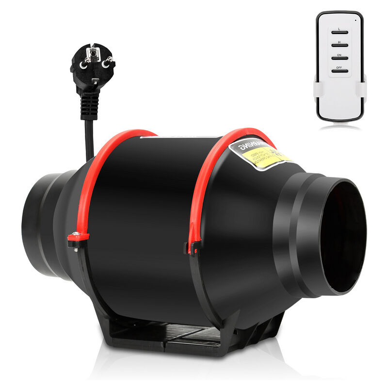 Hengda - Ventilateur de conduit 150 mm ventilateur de salle de bain avec télécommande ventilateur ventilateur mural silencieux ventilateur