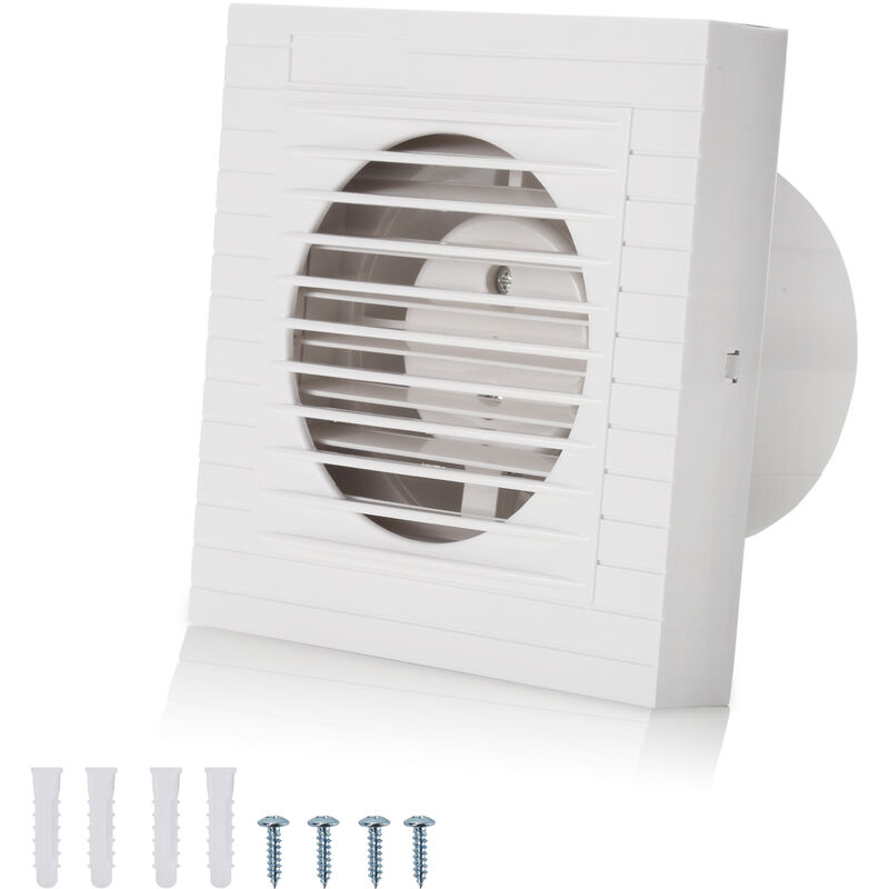 Hengda - Ventilateur de salle de bain Purgeur pour radiateur Avec déflecteur de retour -Ventilateur mural 100mm