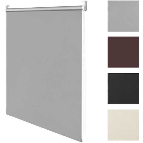 Hengda Verdunkelungsrollo Klemmfix ohne Bohren 100% Polyester Verdunklungsrollo Fensterrollo Rollo Seitenzugrollo Klemmrollo für Fenster & Tür