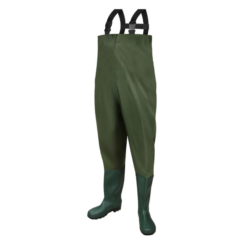 Einfeben waders 70 deniers nylon poisson étang de pêche pantalon imperméable pêcheur étang pantalon en caoutchouc avec bottes 40/41
