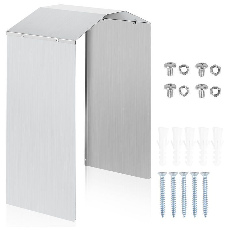 Wallbox protection contre les intempéries acier inoxydable y compris accessoires pour station de recharge - 45 x 40 x 20 cm - Hengda