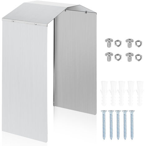 Hengda Wallbox Protezione dalle intemperie in acciaio inox con accessori per stazione di ricarica - 45 x 40 x 20 cm