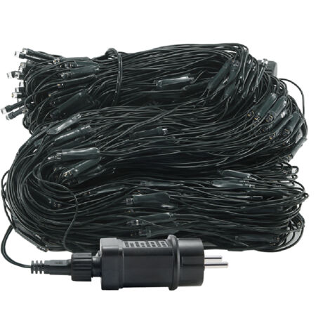 HENGMEI 6 x 4m Guirlande lumineuse Filet Lumineux LED, Rideau Lumineux avec télécommande, Halloween, Mariage, blanc chaud
