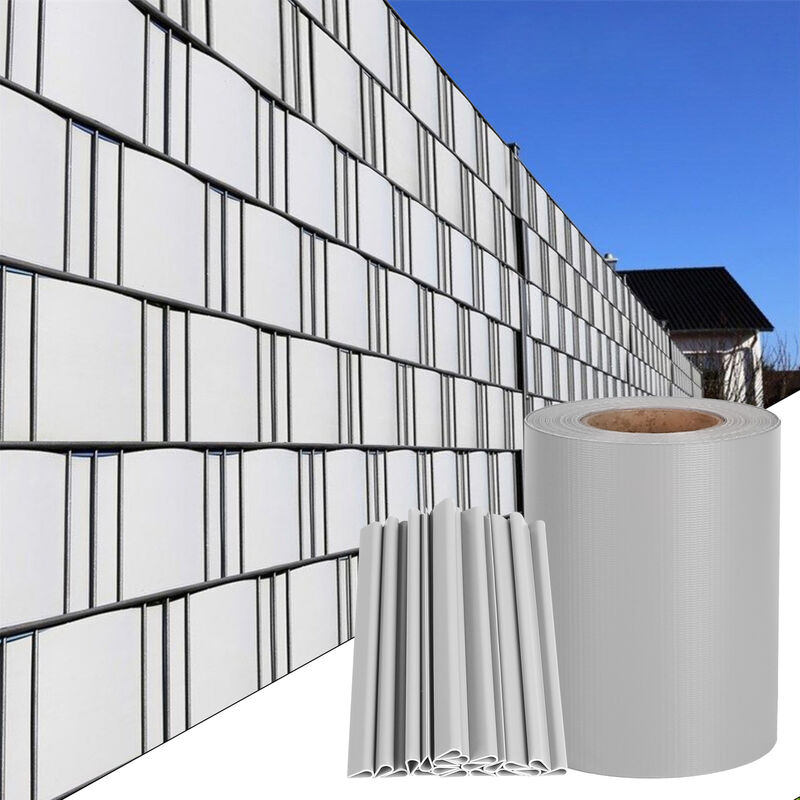 Hengmei - Clôture pvc Brise Vue Occultant Cloture en pvc Avec Clips de fixation brise vue Protection contre le vent, Clôture de jardin (35mx19cm,