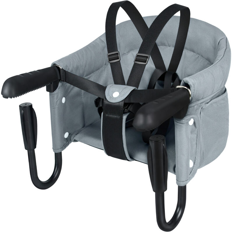 Chaise haute bébé Chaise haute siège de table pour bébés chaise enfant siège enfant pliable rehausseur pour enfants de 6 à 36 mois gri HENGMEI