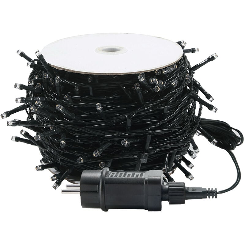 Guirlande lumineuse d'extérieur 80m Guirlande Lumineuse 800 led Appliques Murales Rideau de Lumière Blanc chaud 8 Modes de Lumière IP44 Hengmei