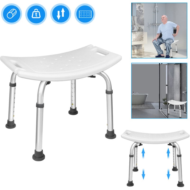 Siège de douche Tabouret de Douche Ergonomique réglable Chaise de Douche tabouret de bain avec pieds Antidérapant (Modèle a)… Hengmei