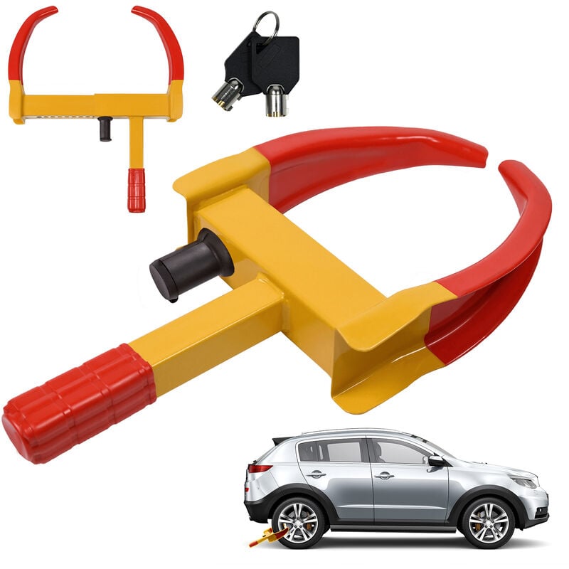 Hengmei - Diebstahlsicherungen Parkkralle Radkralle Wegfahrsperre Auto Einstellbar Reifenkralle Autokralle Diebstahlschutz Universal