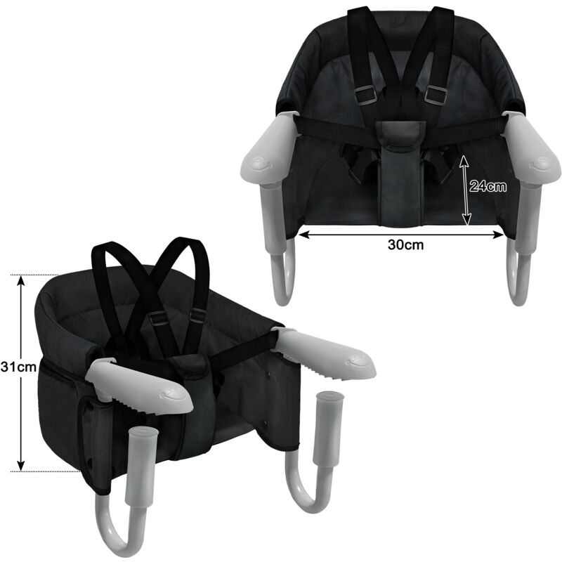 Hengmei - rehausseur chaise enfant chaise bebe Pliable pour Bébé, Réhausseur de Chaise avec Pinces Antidérapantes chaise haute bébé pour Tables