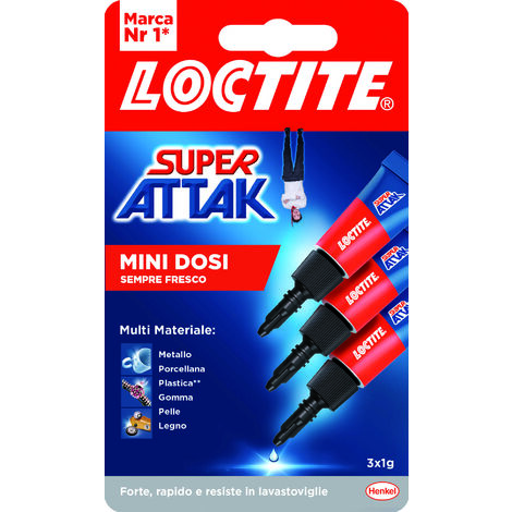 Henkel colla super attak mini dosi 3x1 gr. (24 pezzi) - Henkel