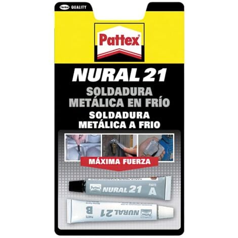 PATTEX HENKEL nural- 21 gris (juego 2 tubos 22 cm³.) , Nural- 21 Gris (Juego 2 Tubos 22 cm³.). - Juego de 2 tubos de 22 cm³.- Tiempo de mezcla: se dispone de 40 minutos para mezclar y aplicar el producto. Ti