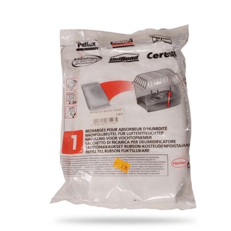 HENKEL - Recharge pour absorbeur d'humidité - 1kg - Efficacité 2-3 mois - Multi-marques - Voir photos