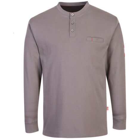 Henley antiestática y resistente a la llama FR32 M Gris