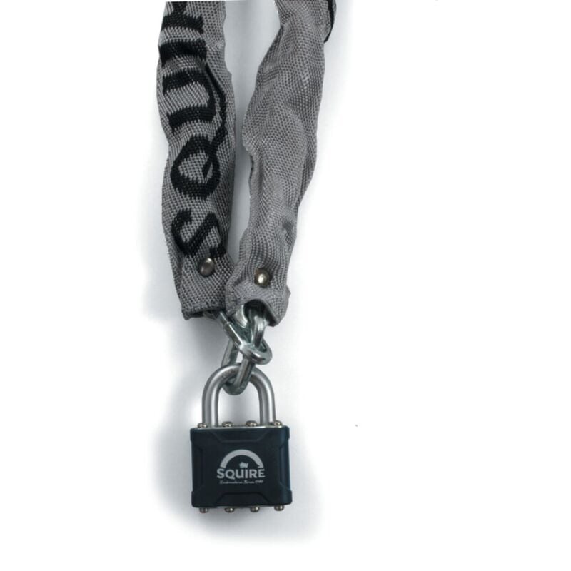 3936 Sleeved Padlock & Chain Set - Squire