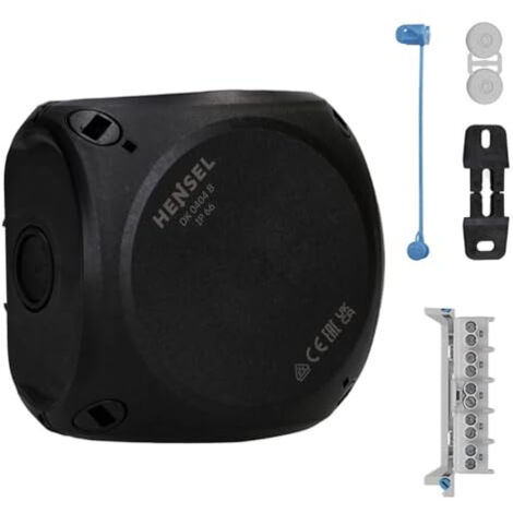 HENSEL BOÎTE DE DÉRIVATION DK 0404 B 1,5-4 MM² TRIPHASÉ 6 MM² MONOPHASÉ 5 BROCHES AVEC BORNE IP66 NOIR 62000298