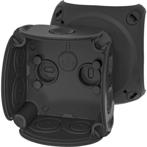 HENSEL DK 0100 B BOÎTE DE DÉRIVATION DE CÂBLES JUSQU'À 2,5 MM² SANS PINCE IP66 NOIR