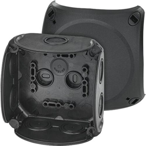 HENSEL DK 0400 B BOÎTE DE DÉRIVATION DE CÂBLES TRIPHASÉ JUSQU'À 4 MM² 6 MM² MONOPHASÉ SANS BORNE IP66 NOIR