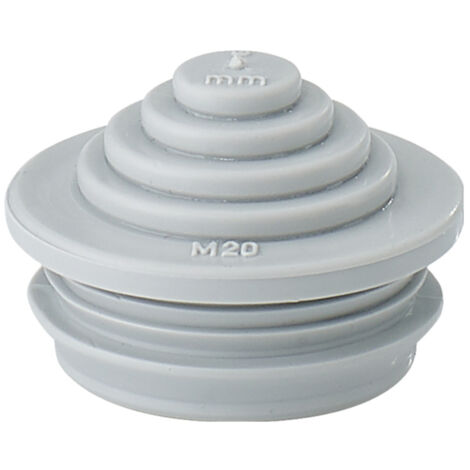 Hensel STM 20 Stufenstutzen    Plattenstärke (max.) 4 mm  Lichtgrau 1 St.