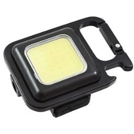 HEPO.LINTERNA LED RECARGABLE FRONTAL CUADRADA LLAVERO MULTIFUNCION