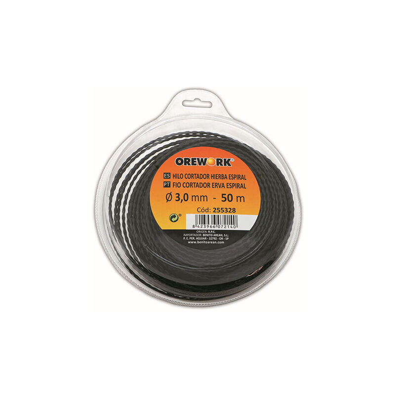 

Nylon desbrozadora trenzado trenzado 3,3 mm x 15 m - Orework