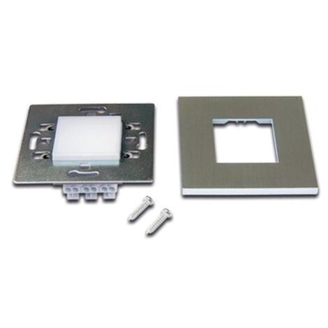 Hera LED- 0,9W 3000K 50lm edst Konv 1LED IP20 Kstopal 75x75x41mm LEDWALLF0,9WWWEDELSTAHLOPTIK