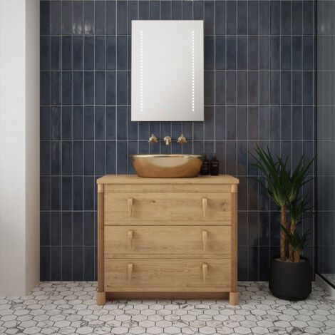 Hera Tunable LED Mirror - 500 x 700 x 57mm with Shaver Socket IP44 Rated Multi LED Points Dimmable Demister