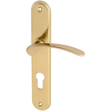 Heracles – Ensemble sur plaque MORGAN clé I en laiton poli – Béquille robuste avec ressort de rappel – Fixation traversante M4 – Longueur 104 mm
